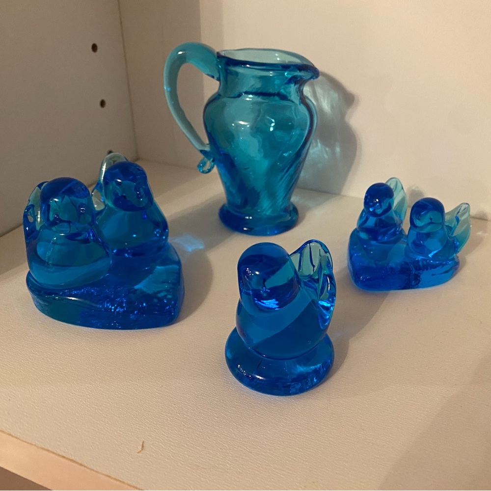 Leo Ward Vintage Glass Bluebird of Happiness
